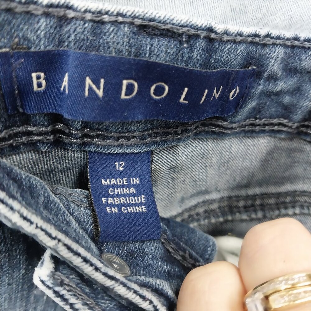2981 Size 12 Bandolino Appliqued Cropped Jeans - Picture 7 of 7